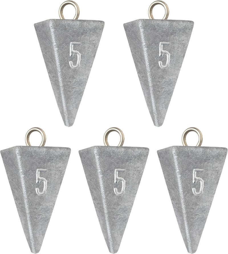 BLUEWING Pyramid Sinkers Lead Fishing Weights 1oz,2oz,3oz,5oz,8oz,10oz,12oz,16oz,32oz for Saltwater - Image 1